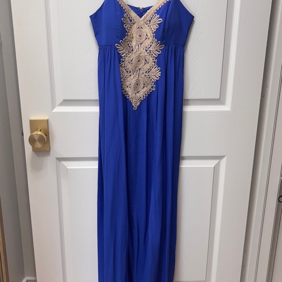Lilly Pulitzer Kelsea Silk Maxi Dress Sz 4 - Picture 3 of 5